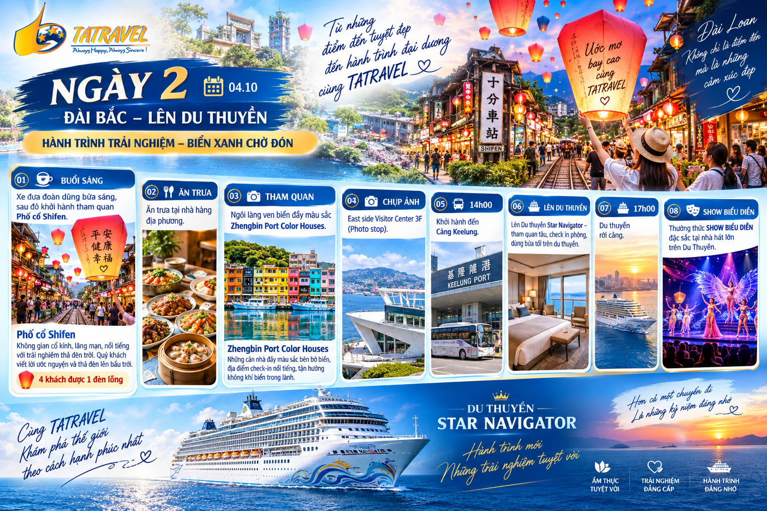 ĐÀI BẮC – DU THUYỀN - Tour du thuyền 5 sao Đài Loan – Nhật Bản 7 ngày 6 đêm do TA Travel